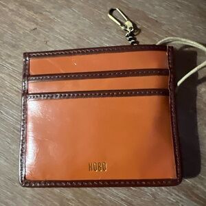 Hobo Orange and Brown Leather Wallet card holder